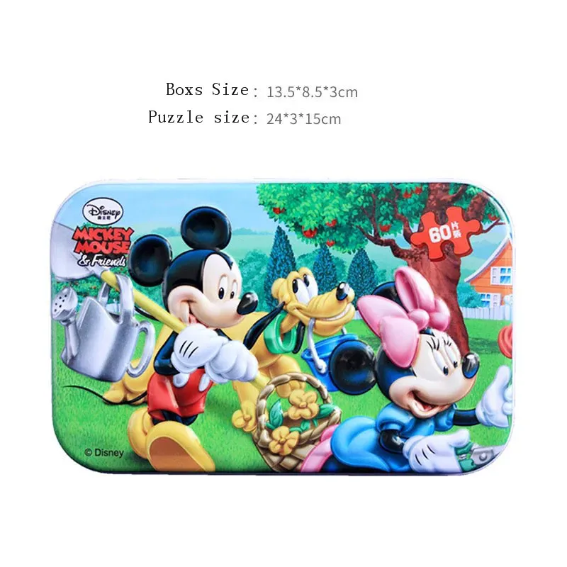 Puzzle-1-60PCS Дисней Микки Маус с днем рождения украшения малыш тарелка чашка соломенная салфетка одноразовая посуда для детского душа Вечеринка набор - Цвет: Puzzle-1-60PCS
