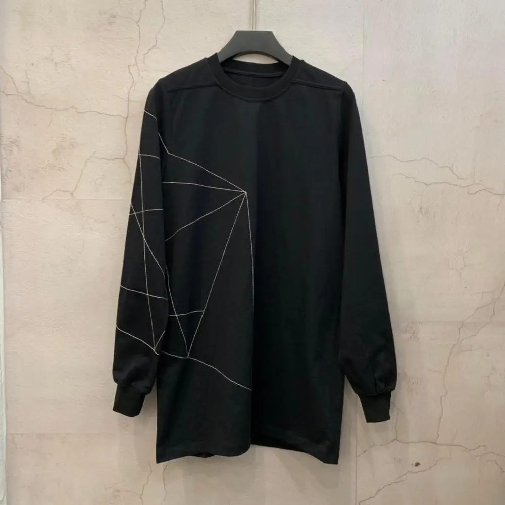 Мужские хлопковые толстовки с капюшоном 19ss Owen seak Готическая однотонная Черная