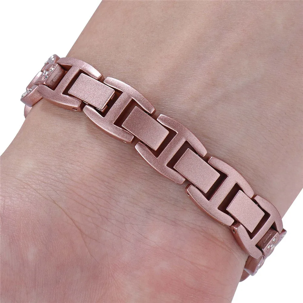 Роскошные Для женщин девочек бриллиантовый браслет для Xiaomi mi группа 4 ремешок mi band4 металлический браслет регулируемый наручный ремень аксессуары