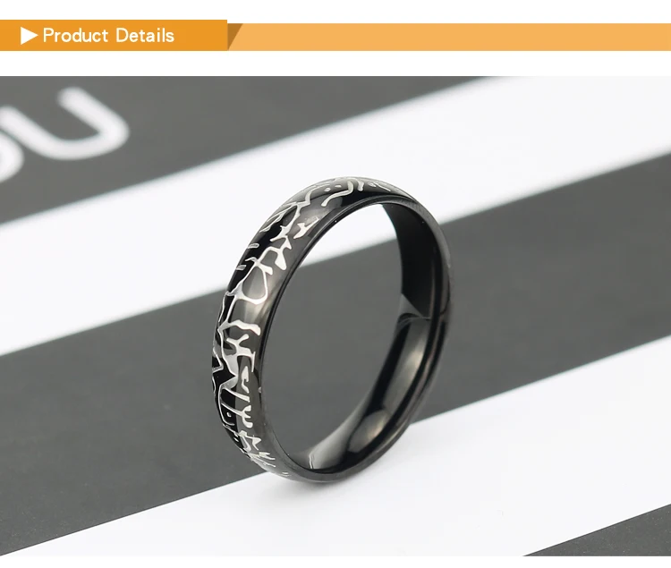 Innopes богемное черное керамическое кольцо из нержавеющей стали белое персональное зерно панк