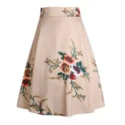 2019 весна новый стиль женское платье Талия обнимает большой край юбка с принтом K1801