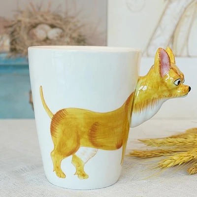 A013 ULKNN 3D Животные керамические кружки кофе молоко чай чашки милый мультфильм слон кролик орангутан собака Альпака Тигр петух детский подарок - Цвет: A013