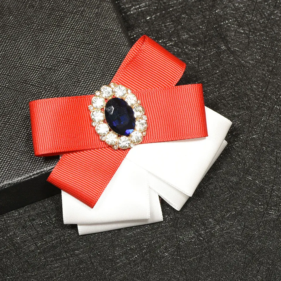 I-Remiel Bowties брошь-Бант Цветок Металлическая Ткань Глод жемчуг булавки и броши корсаж женские броши на лацкан для женщин