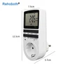 EU Electronic Digital Timer Switch US FR BR Plug Kitchen Timer Socket Outlet 230V 110V 7 Day 12/24 Hour Programmable Timing 3