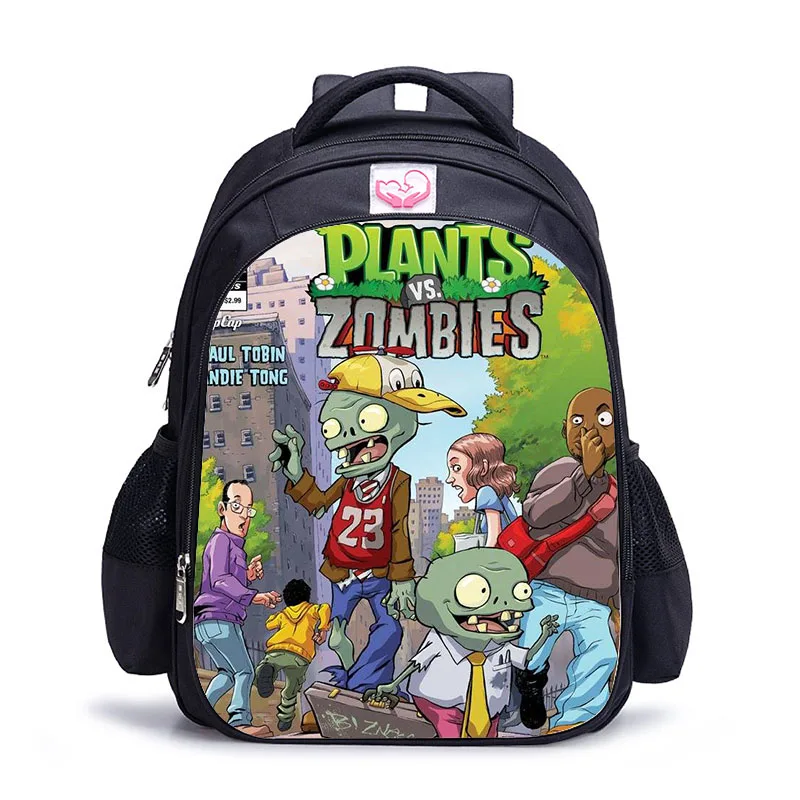16 дюймов Растения против Зомби детские школьные сумки ортопедические школьный рюкзак для детей мальчиков девочек Mochila Infantil сумки с рисунком - Цвет: 1pc backpack 18