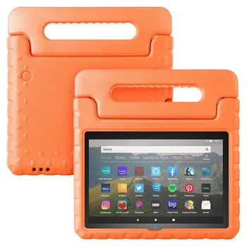 

For Kindle Fire HD 8 2020 8.0 Inch Case Portable Tablet Shell EVA Hand-Held Stand Cover Kids Shockproof Safe Protector
