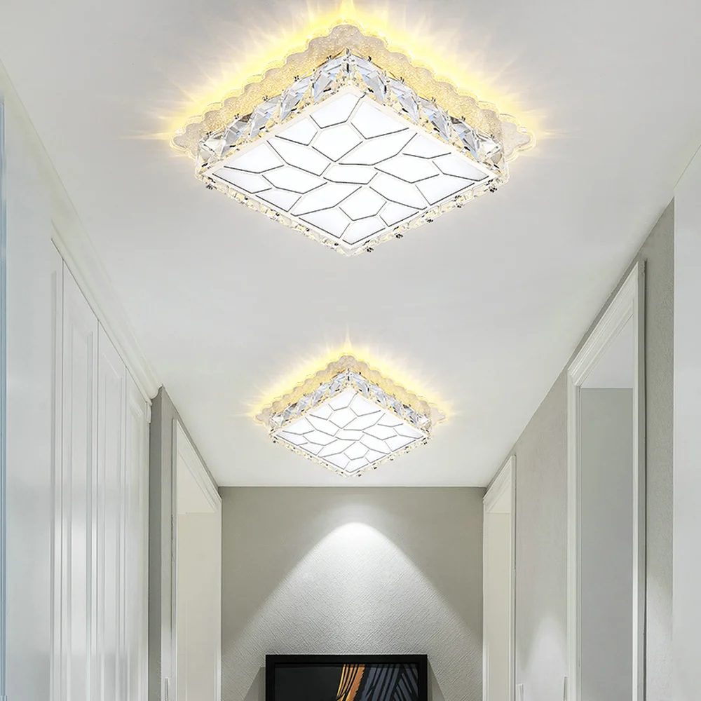 

LED Crystal Aisle Light Embedded Ceiling Lamp Creative Hall Entrance Porch Lamp Home Decor Lighting mx12111433