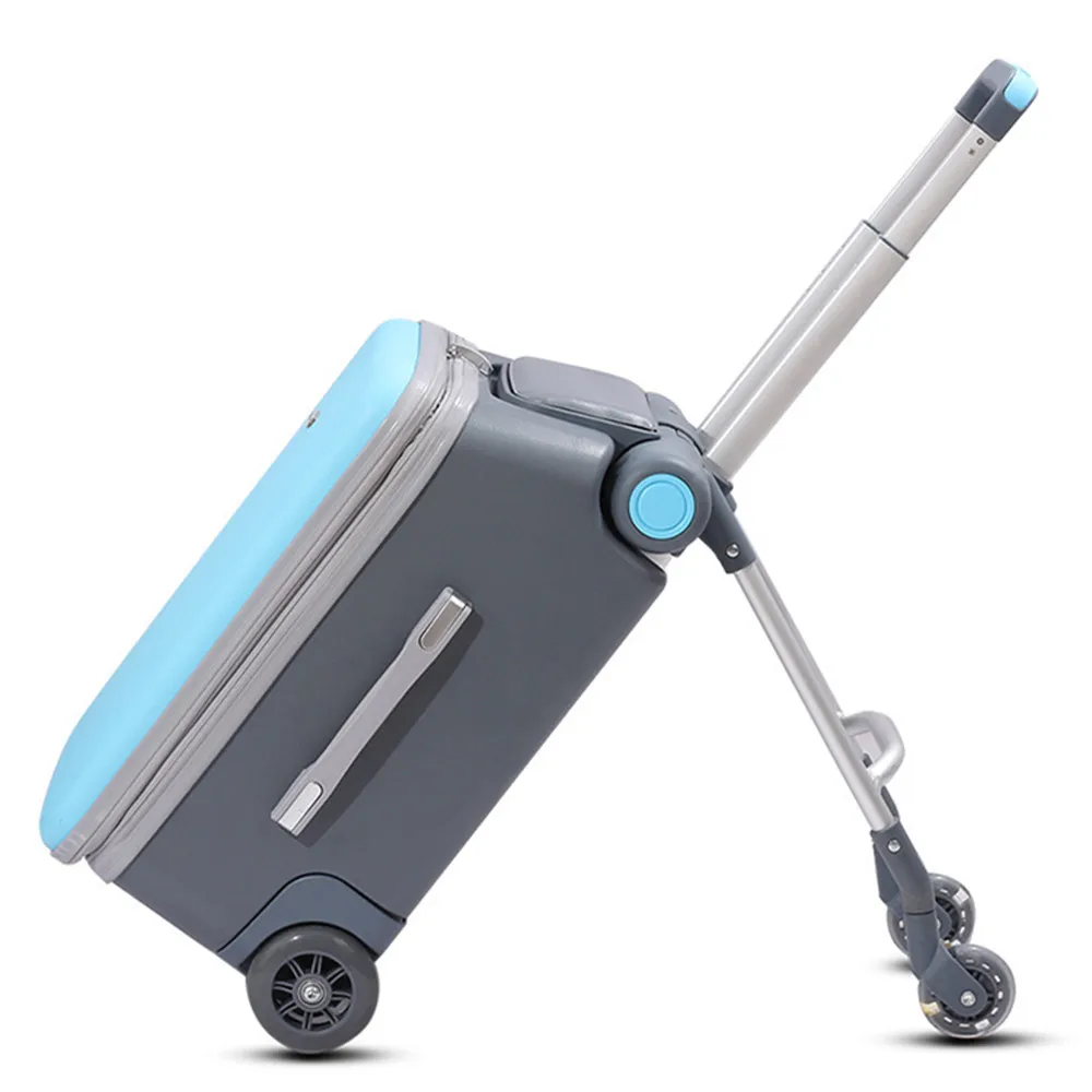 Portable folding trolley suitcase travel suitcase bag child can ride on detachable folded luggage 4 wheel baggage pull cart 20