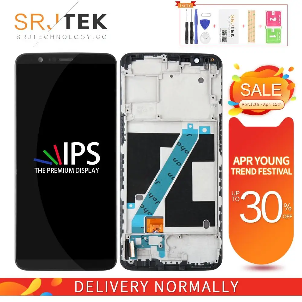 Для Oneplus 5T A5010 LCD сенсорный дигитайзер панель Стекло в сборе для OnePlus дисплей экран
