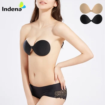

Women Sexy Bra Adhesive Invisible Nipple Cover Strapless Silicone Breast Push-Up-Bras Stickers Intimate Accessories