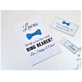 

Will You Be Our Ring Bearer personalize Page Boy puzzle Ring bearer gift Page Boy Invitation Personalize Wedding Puzzle card