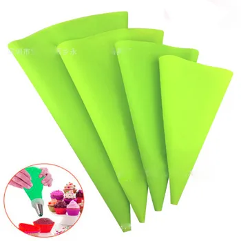 

1pc Green Silicone Piping Bag 3D Reusable Cake Pastry Bag Fondant Cake Cream Nozzle Decorating Set Pastry Baking Tool