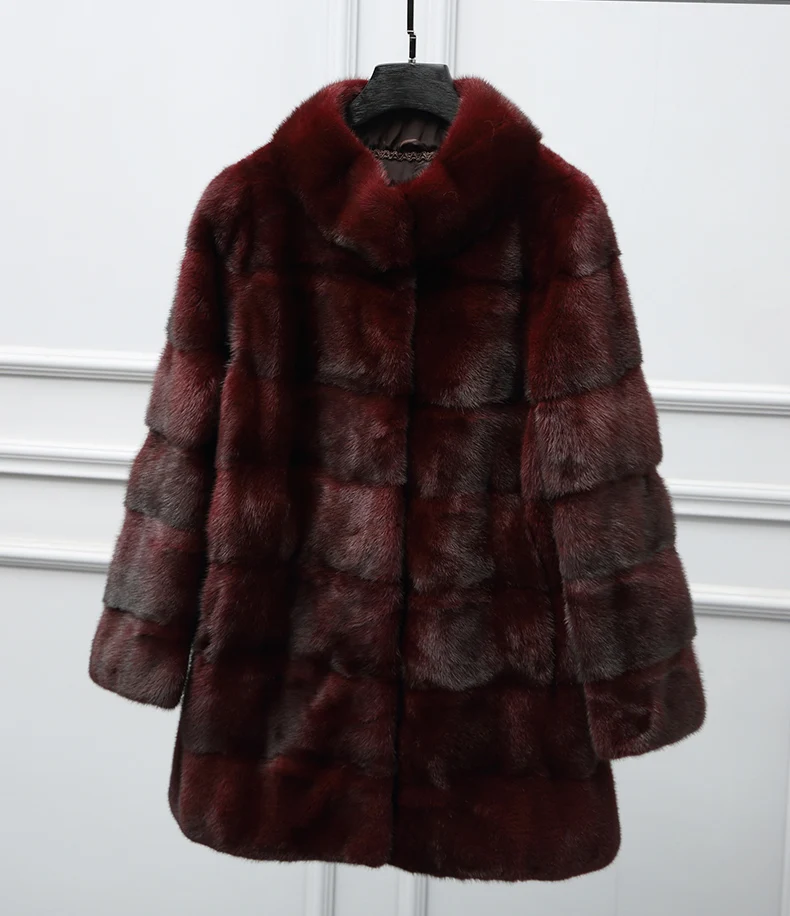 inverno новая полностью из норки шуба longa seçao das mulheres горизонтальная fina fino simples moda casaco de pele de vison