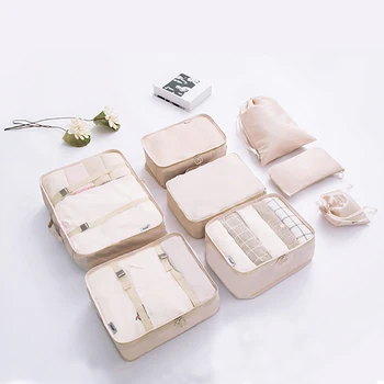 

8 Pieces / Set of Portable Travel Storage Bags Clothing Organizing Luggage Storage Bags Portable Containers Waterproof Storage B