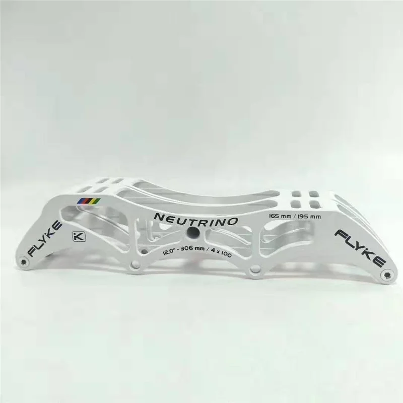 Flyke NEUTRINO 3X125mm 3X110mm 3X100mm 3 wheels inline speed skates frame 4*110MM 4*100MM 4*90MM Skating patines base 1 pair inline speed skates frame