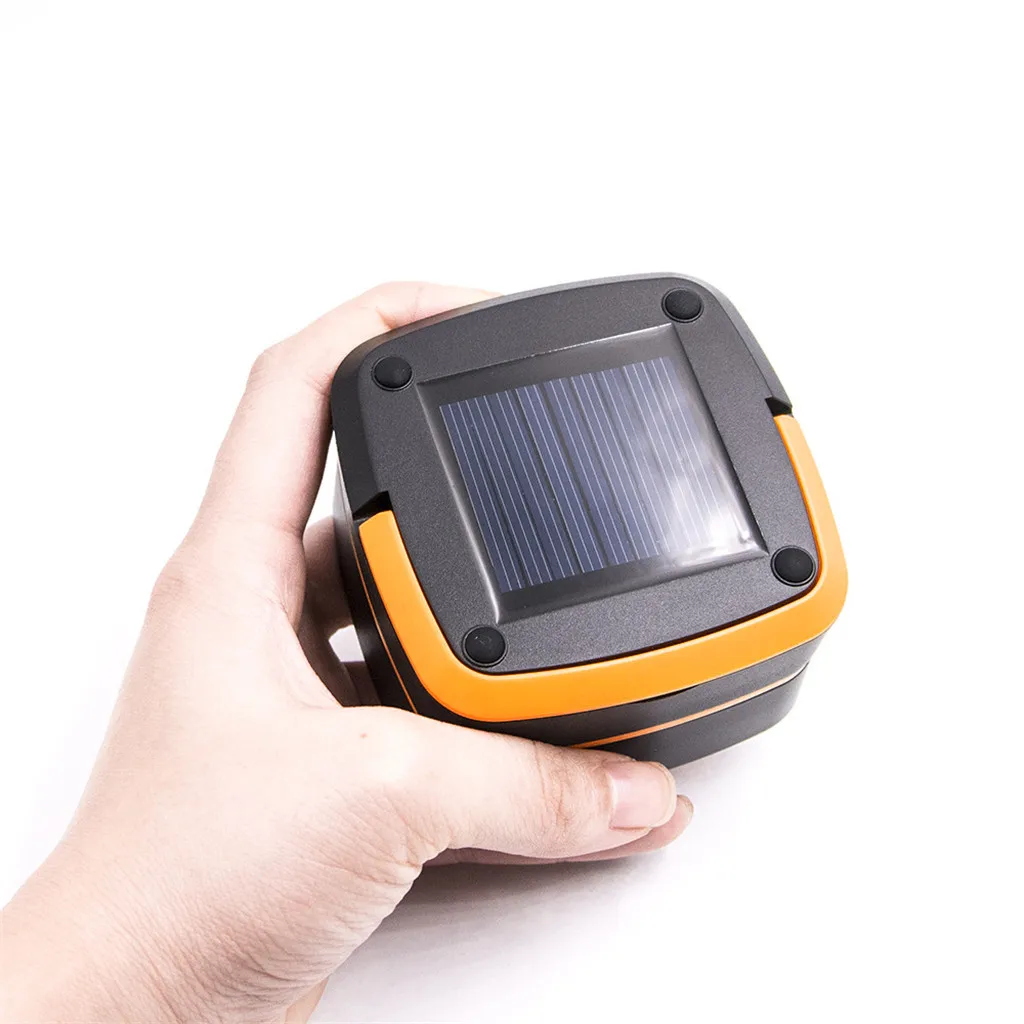 Portable Outdoor Solar Power Hanging Folding Camping Tent LED Light Lamp Lamp Rechargeable Flashlight Torch Camping Hiking 9.6