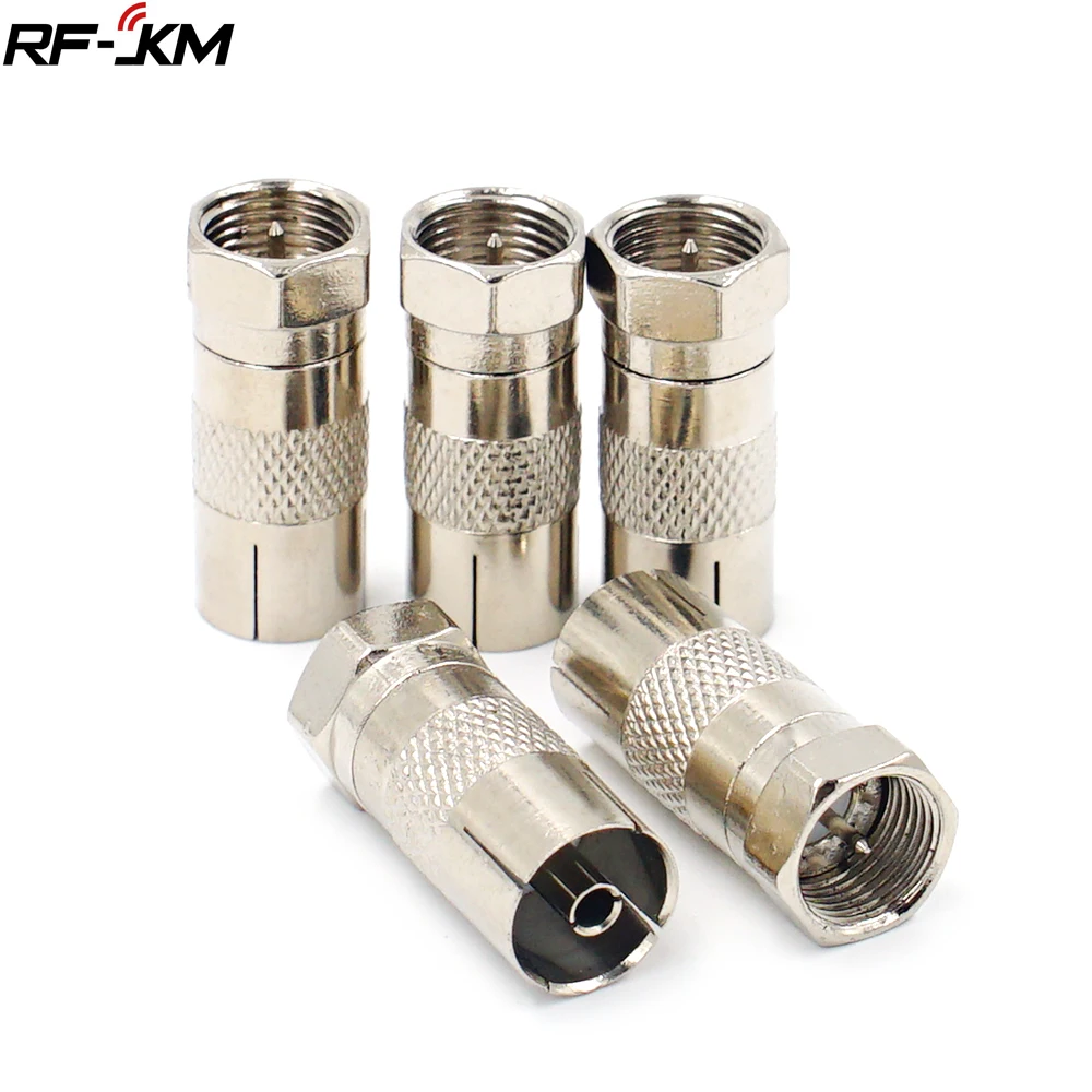 

STB Quick Plug RF Connector TV Female jack to F Male plug adapter TV Antenna Coaxial F Connector TV Coaxial plug