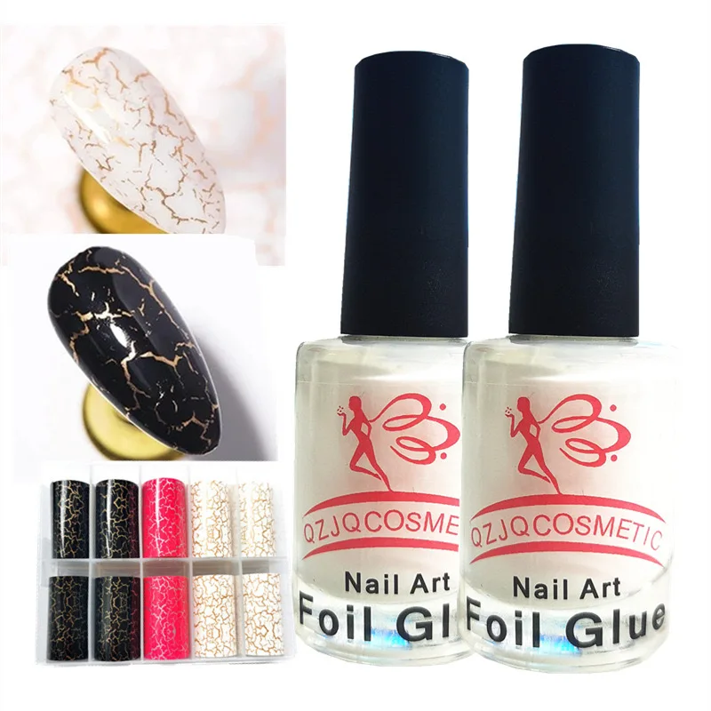 Wholesale 12/15 ml Transfer Foil Glue Paper Nail Polish Soak Off Varnish Star Sticker Stamp Gel Starry Sky Art Decoration | Красота и