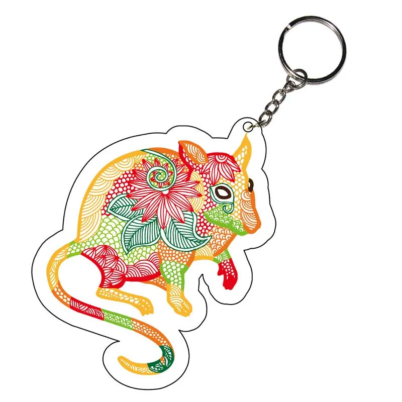 Commemorative creative cartoon single-sided acrylic keychain Cosplay anime pendant key ring key chain pendant accessories custom