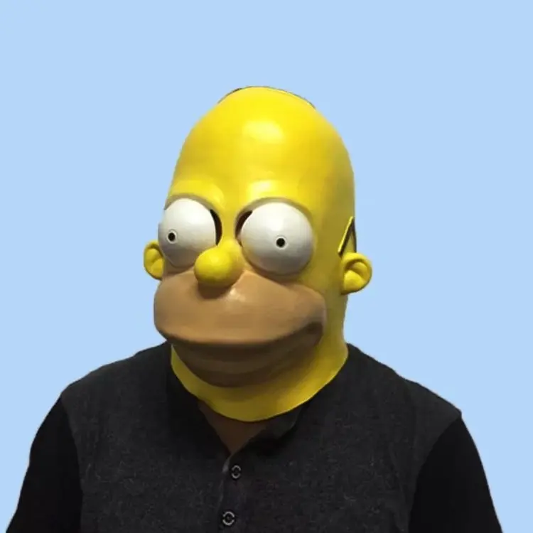 

Movie Character Figure Simpsons Mask Simpsons Halloween Mask Ball Latex Helmet Props