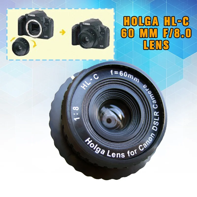nova holga mm lente para canon dslr slr câmera peças preto câmeras acessório