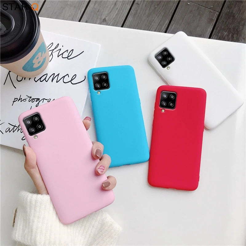 samsung s22 ultra case Candy Color Silicone Phone Case For samsung galaxy A12 A42 A52 A72 A32 5G M02S A02S M31s Matte Soft Tpu Back Cover Fundas Coque cheap galaxy s22 ultra case