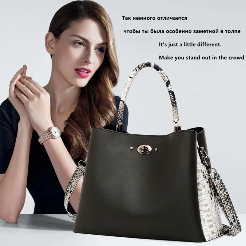 

Two new genuine leather bags Women PU Leather Shoulder Bag Female Large Tote Handbag Business Women Messenger Crossbody Bag For