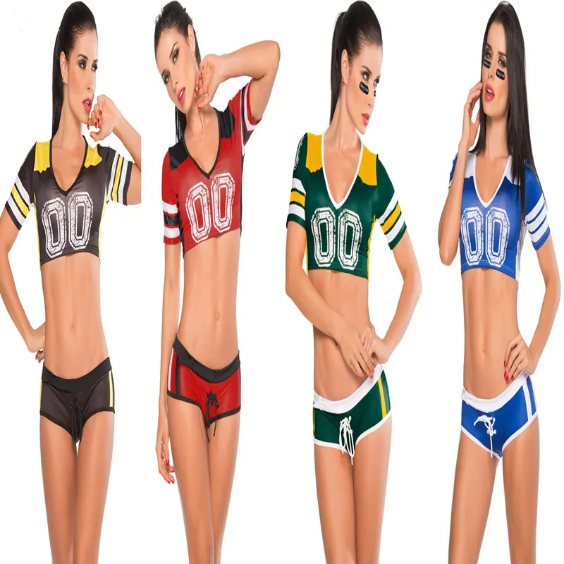 Черлидинг женские футболисты Джерси футбольный предмет Черлидинг Женская одежда для взрослых сценический костюм для ночного клуба