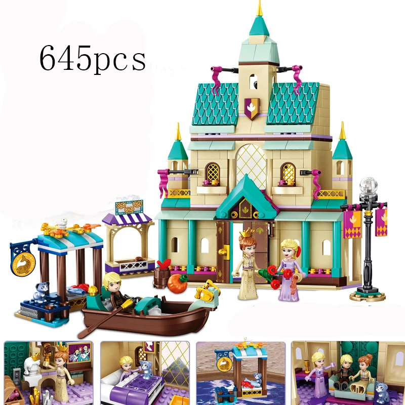 Snow and Ice Elsa s Jewellery Box Compatible Legoinglys Frozeninglys Friends Building Blocks Toys for Children 3