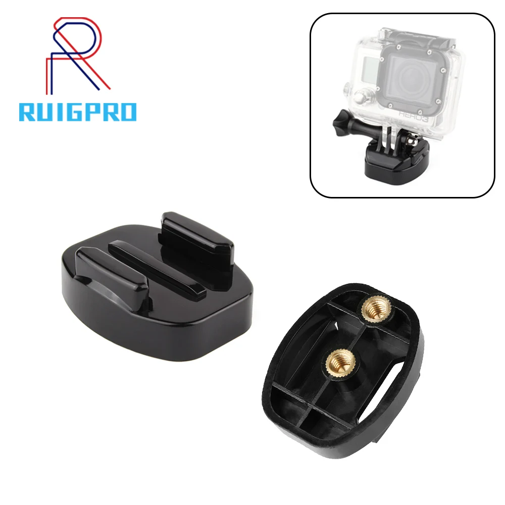 

Quick Release Plate Mount for Gopro Hero11 7 6 5 SJCAM SJ4000 EKEN Tripod Bracket Base for Xiaomi Yi 4K with 1/4'' Threaded hole