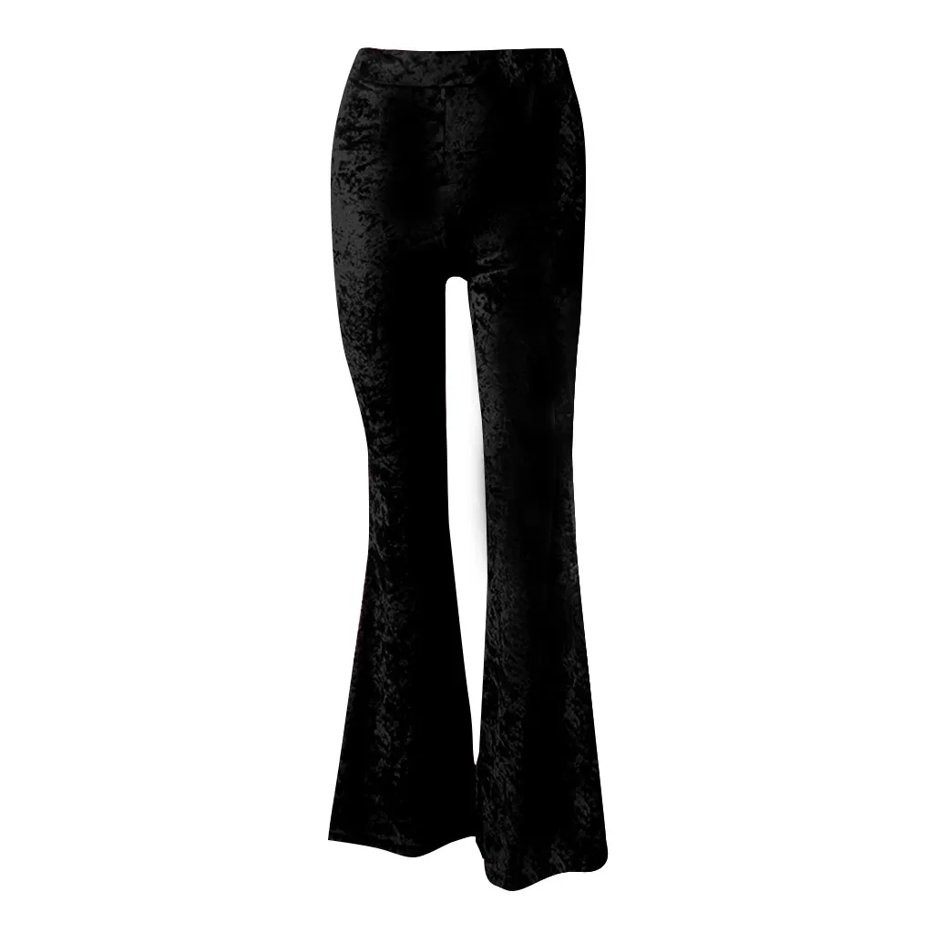 Высококачественные уличные бархатные брюки женские повседневные однотонные плиссированные широкие брюки с высокой талией свободные длинные брюки@ 45