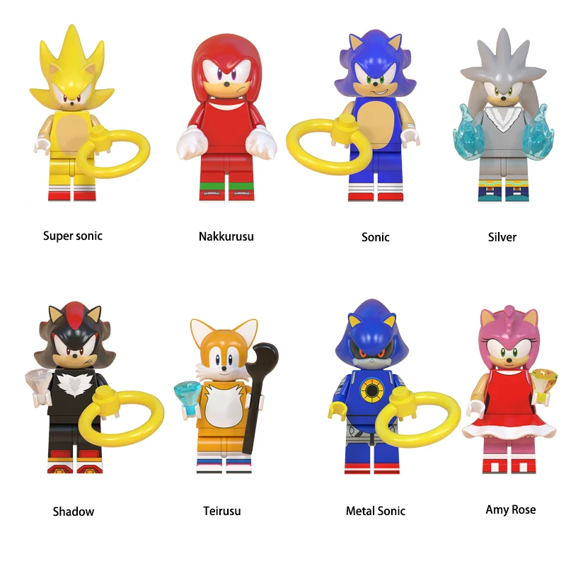

Super Series Sonicing Amy Rose Compatible Blocks Game Anime Shadow Knuckles Hedgehog Action mini Figures Toys For Children gift
