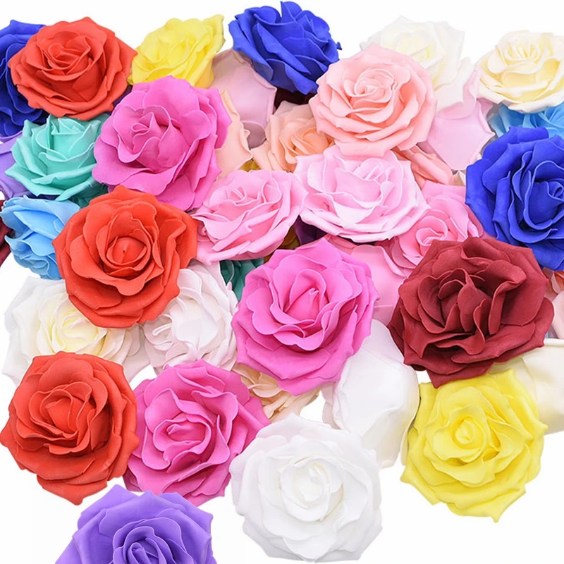 

10/20pcs 10cm PE Foam Rose Artificial Flower Head Wedding Party Decoration Festival Home Scrapbooking DIY Wreath Flower Supplies
