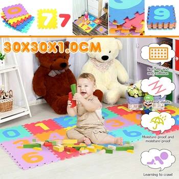 

Baby EVA Foam Puzzle Play Mat Kids Climbing Rugs Toys Carpet for Childrens Interlocking Exercise Floor Tiles Each:30x30x1.0cm