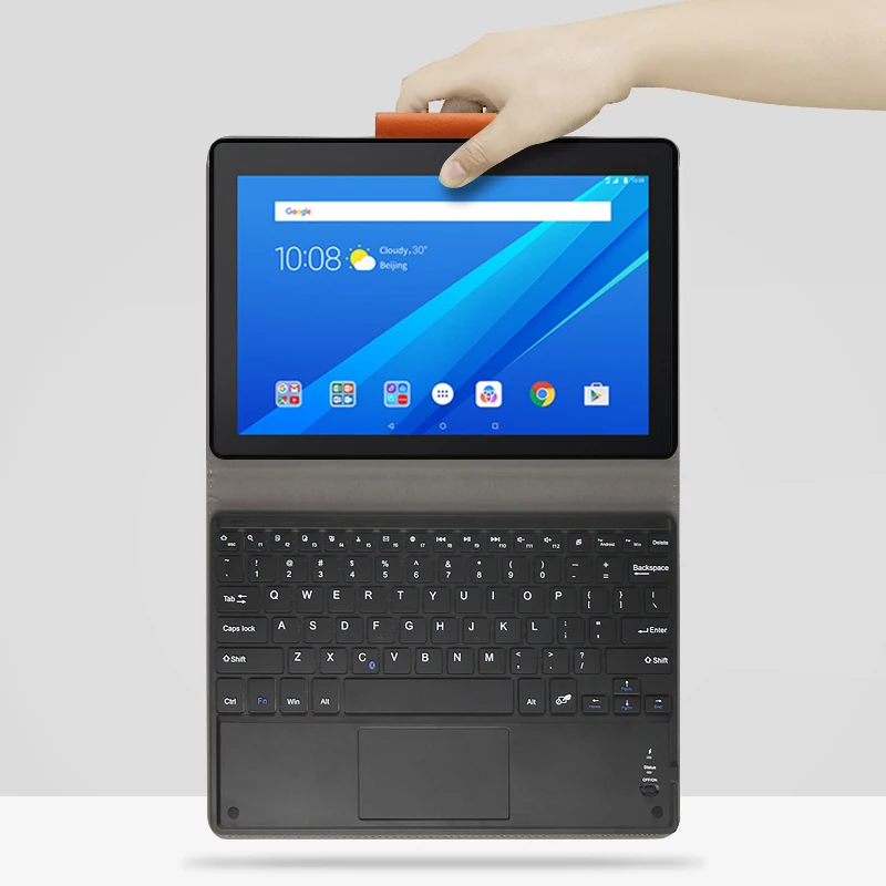 Чехол для планшета Lenovo Tab M10 с магнитной съемной Bluetooth клавиатурой|Чехлы планшетов