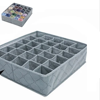 

Underwear Storage Bag Bamboo charcoal Underwear Bras Socks Organizer Box 30 Compartments Separable Antibacterial Storage Bags