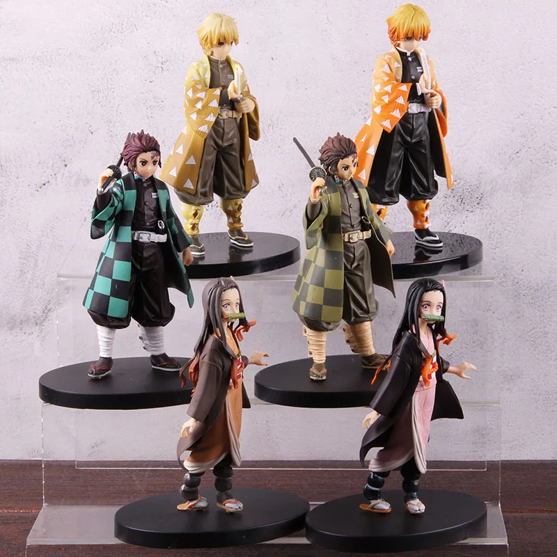 Demon Slayer Kimetsu No Yaiba Nezuko Kamado Tanjirou Hashibira Inosuke Zenitsu Agatsuma фигурка ПВХ Коллекционная модель игрушки