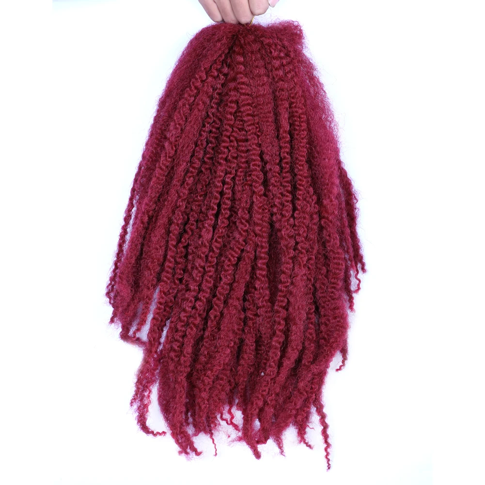 Синтетические Омбре афро кудрявые marley косы волосы кроше для наращивания 18 дюймов длинные marley косички Ziling волосы