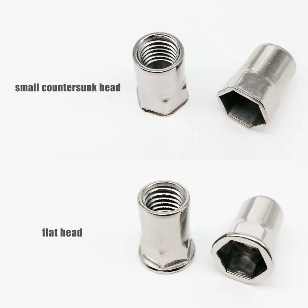 Color : Countersunk Head, Size : 10pcs M5 YBDZ 2/10pc M3 M4 M5 M6 M8 M10 M12 304 Stainless Steel Hex Hexagon Flat Head Countersunk Head Binding Rivet Nut Insert Rivnut Nutsert Color : Countersunk Head, Size : 10pcs M5 YBDZ 2/10pc M3 M4 M5 M6 M8 M10 M12 304 Stainless Steel Hex Hexagon Flat Head Countersunk Head Binding Rivet Nut Insert Rivnut Nutsert