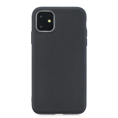 Black Чехол для телефона ярких цветов, чехол для iPhone 11 Pro Max, мягкий силиконовый чехол из ТПУ для Etui iPhone 6 7 8 Plus X XR XS Max, задняя крышка - Цвет: Black