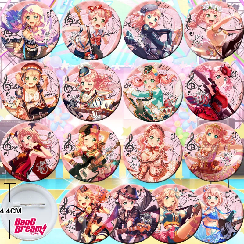 BanG Dream! Значок Mitake Ran Aoba Moca Uehara Himari рюкзак сумка брошь на кнопке сувенир аниме