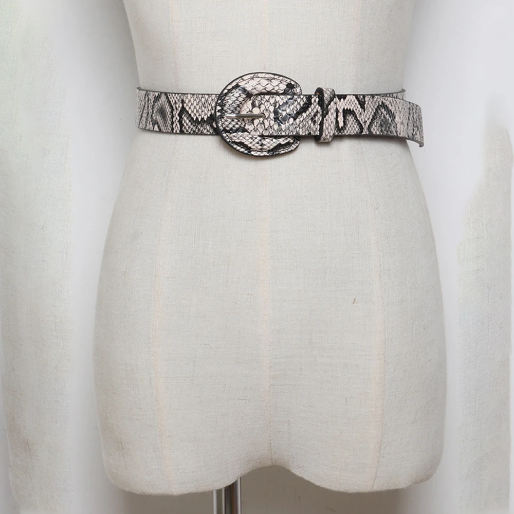 Winfox-Fashion-Red-White-2-7cm-Wide-Snake-Skin-Belts-For-Women-Female-PU-Leather-Round (1)