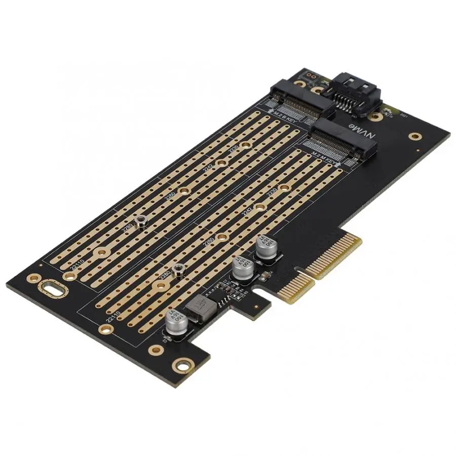 PCIE для M.2 SATA+ NVME двойной диск карты расширения для 2230 2242 2260 2280 22110 Размеры M.2 SSD компьютерные аксессуары