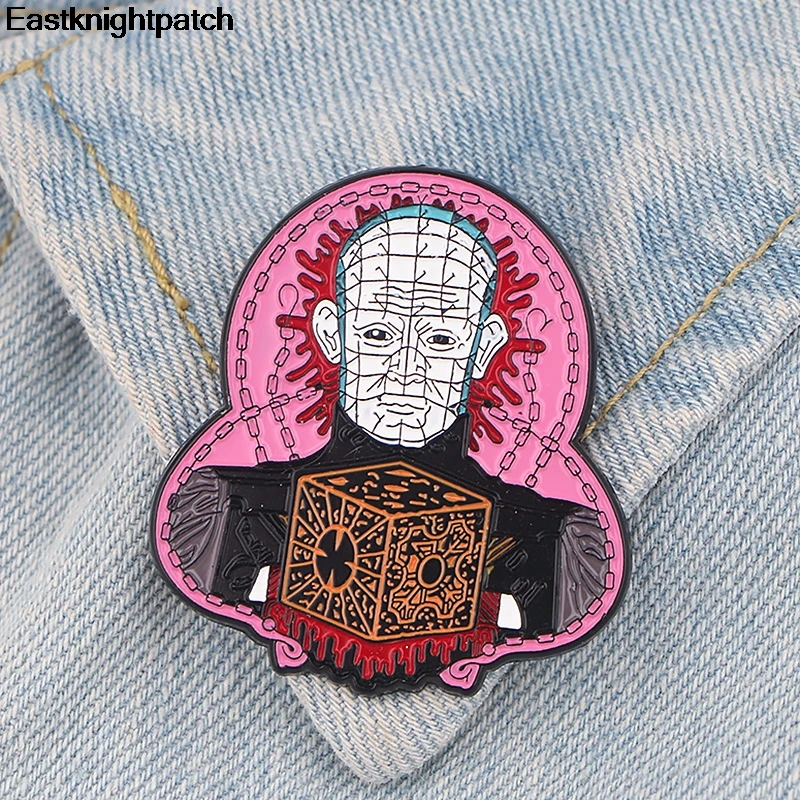 Hellraiser булавка из цинкового сплава для рубашек, одежды, рюкзаков, броши для обуви, сделай сам, украшения для пар, ювелирные изделия для рукоделия E0902