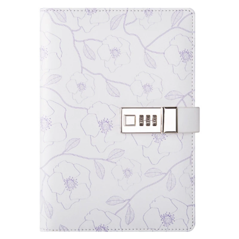 Purple Блокнот формата А5, блокнот с паролем, записная книжка с замком, записная книжка с паролем, записная книжка, записная книжка - Цвет: Purple