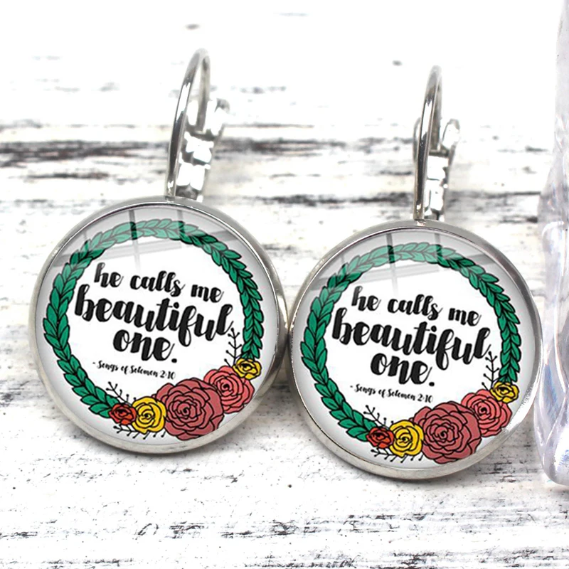 

New She Is More Precious Than Gems Earrings Handmade Gift Bible Verses 31:10 Scripture Earrings Quote Jewelry Religious Souvenir