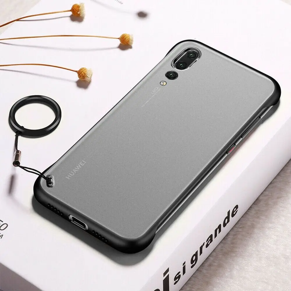 LLZ. COQUE, безрамочные Матовые прозрачные чехлы для samsung Galaxy A20 A30 A40 A50 A70, противоударный бампер, прозрачный чехол из поликарбоната