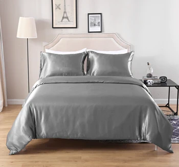 

2020 new luxury Satin silk comforter bedding sets summer bed linen set Queen King duvets cover set Quilt bed Cover Pillow case