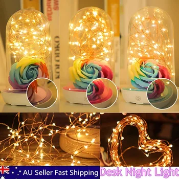 

Creative Streamer Bottle Led Night Light Preserved Fresh Flower Lamp Beautiful Valentine's Day Gift
