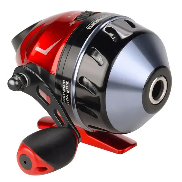 push button fishing reel